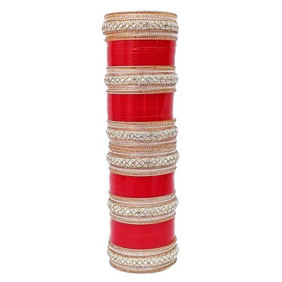 Red Bridal Chooda Wedding Bangles Set Punjabi Wedding Chuda Set For Indian Wedding - JAI HO INDIA