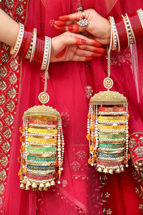 7 Vows Meenakari Bridal Kaleera With Vachans