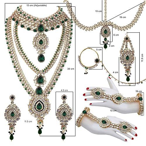 Green Full Bridal Jewelry Set For Indian Wedding - JAI HO INDIA