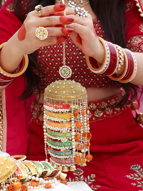 7 Vows Meenakari Bridal Kaleera With Vachans
