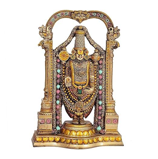 Tirupati Balaji Statue Balaji Idol Decorative Showpiece 8 inches - JAI HO INDIA