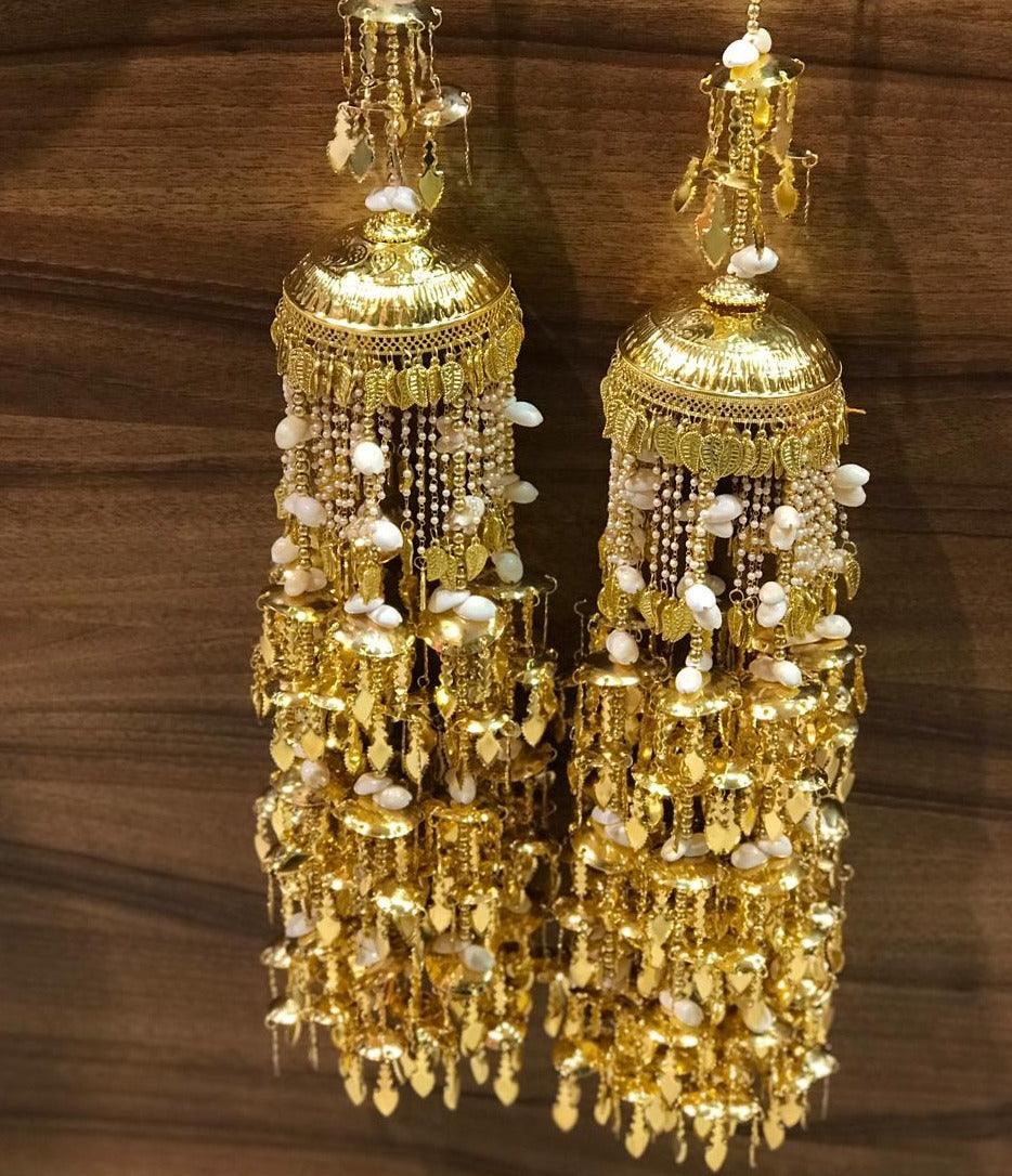 Long Shells Bridal Kaleeras Wedding Bangle Charms Bridal Punjabi Kalira For Indian Wedding - JAI HO INDIA