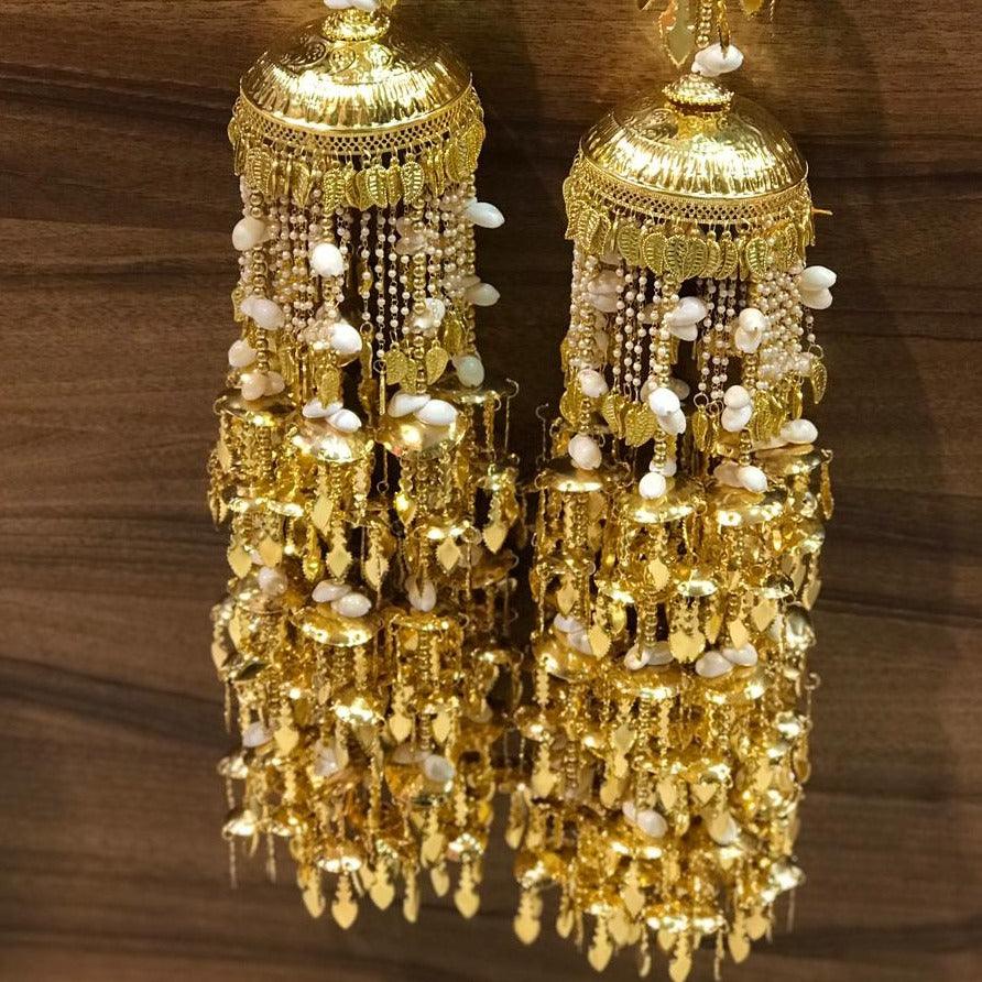 Long Shells Bridal Kaleeras Wedding Bangle Charms Bridal Punjabi Kalira For Indian Wedding - JAI HO INDIA