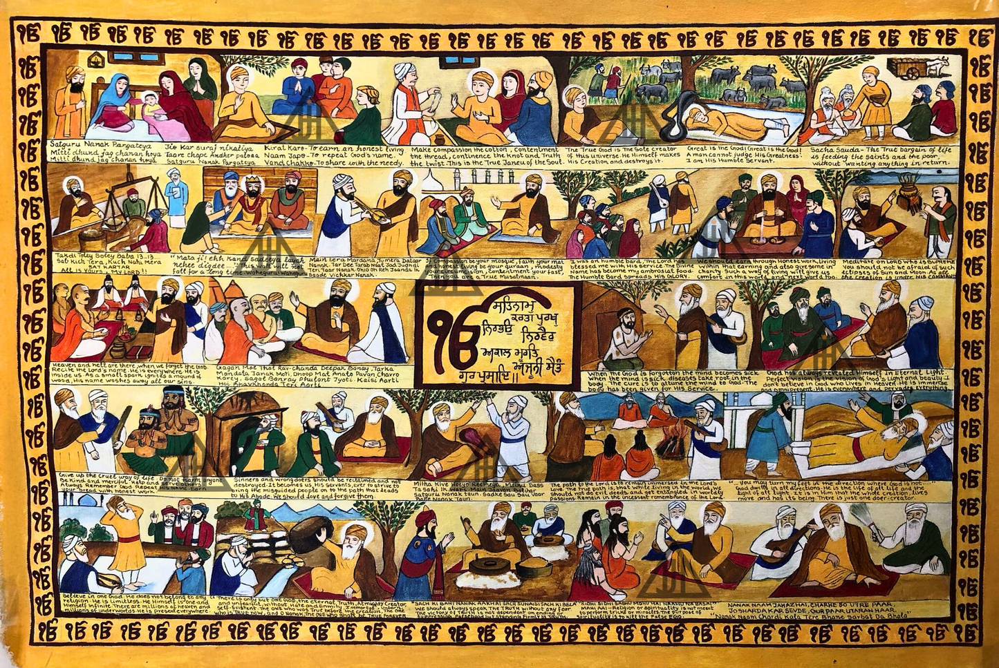 Guru Nanak Dev Ji Painting Print 24 inches x 36 inches