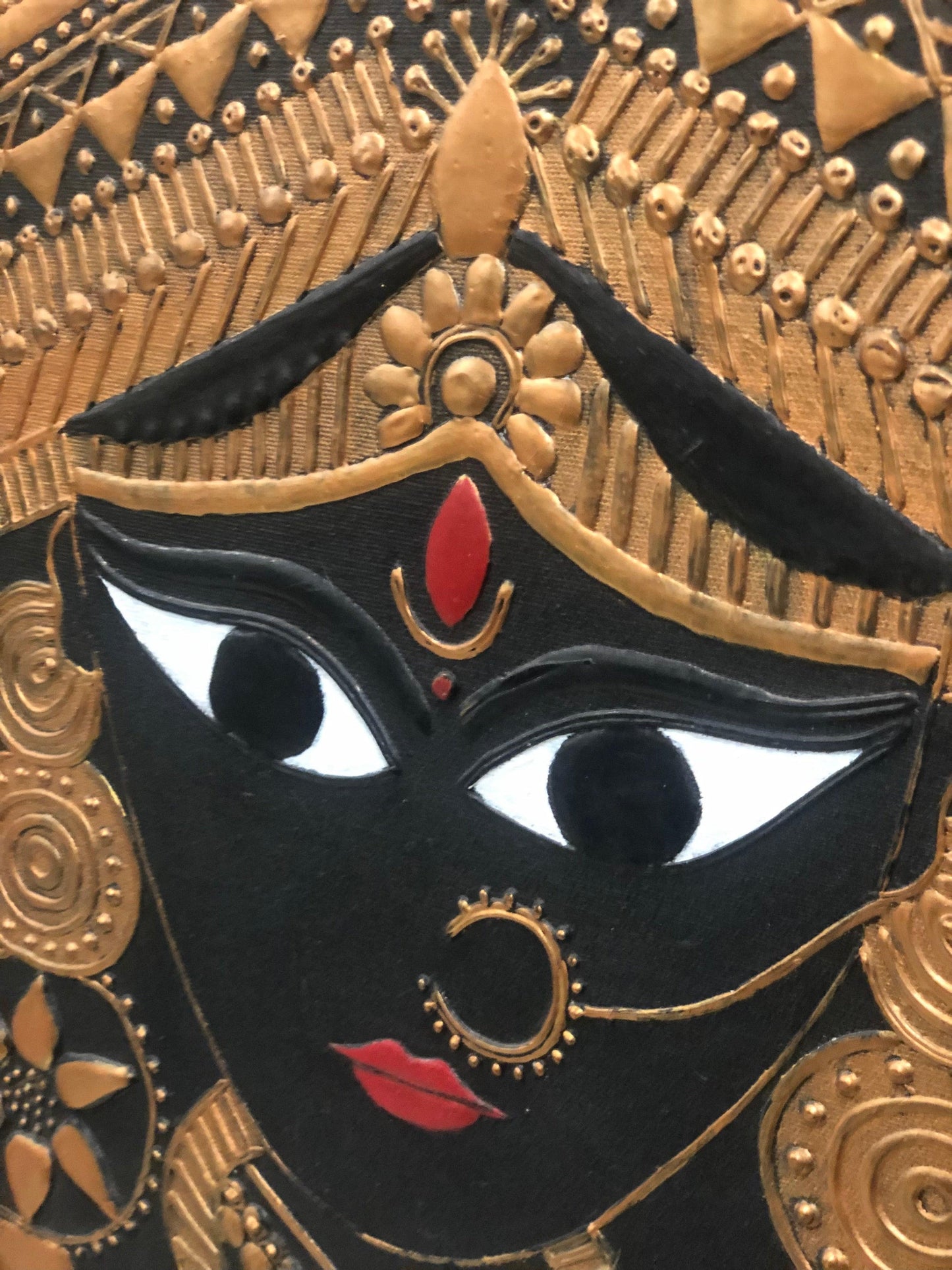 Goddess Kali Maa Framed 3D Acrylic Original Painting By Apoorva Wadhawan - JAI HO INDIA