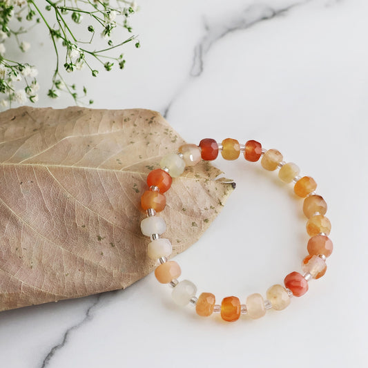 Red Carnelian Beads Bracelet