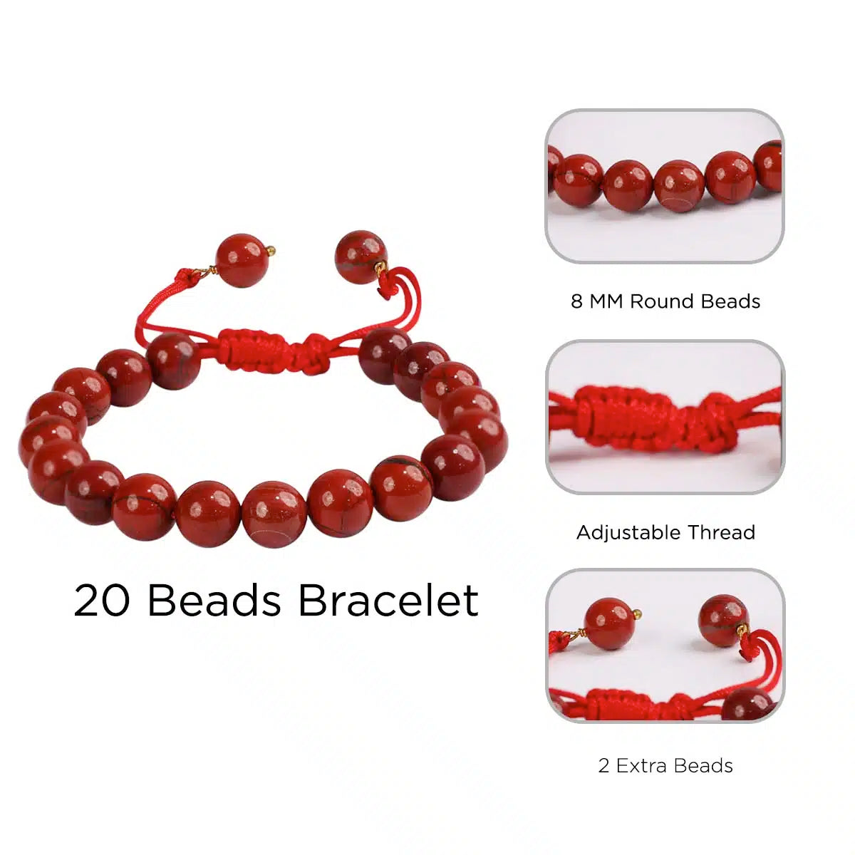 Red Jasper Thread Bracelet