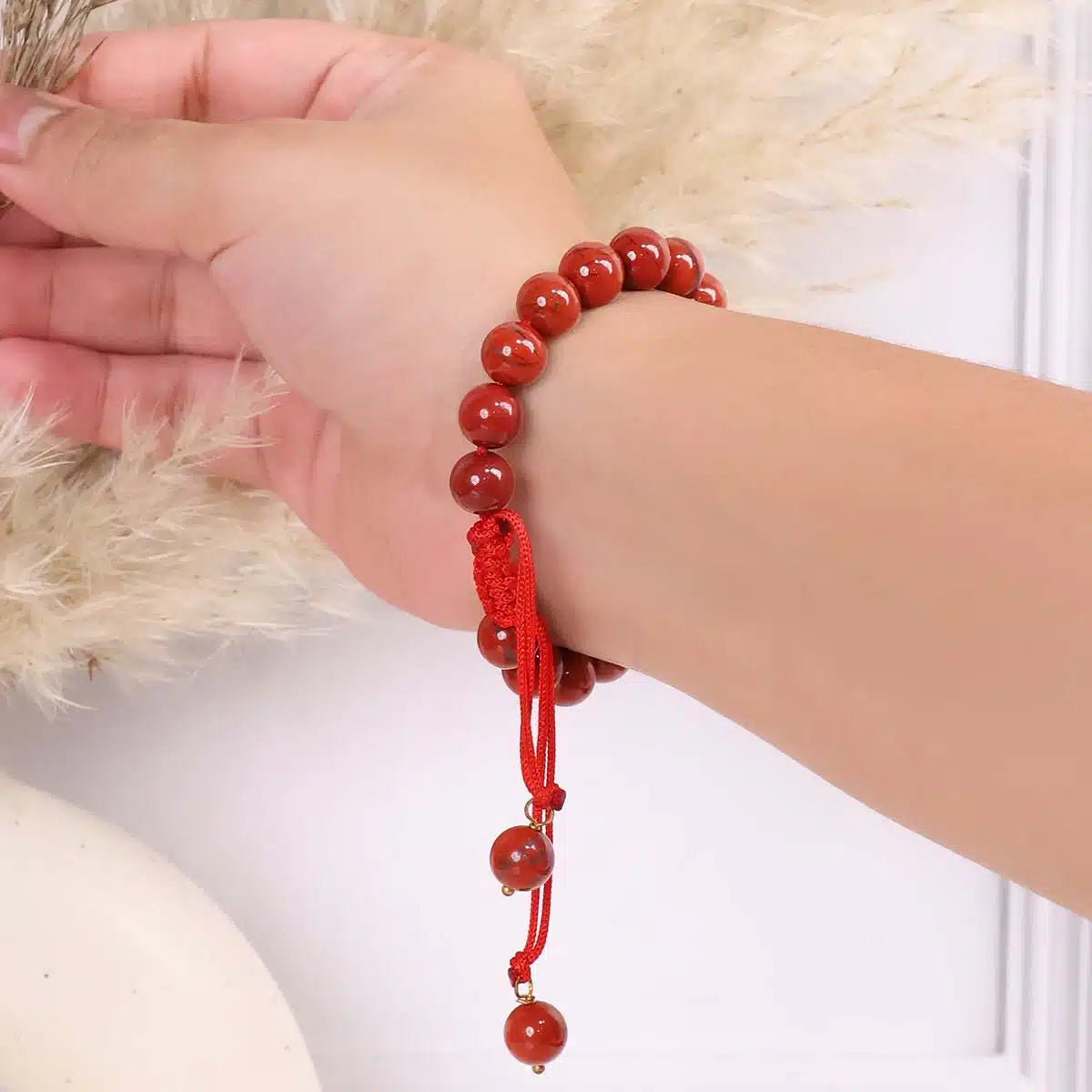 Red Jasper Thread Bracelet