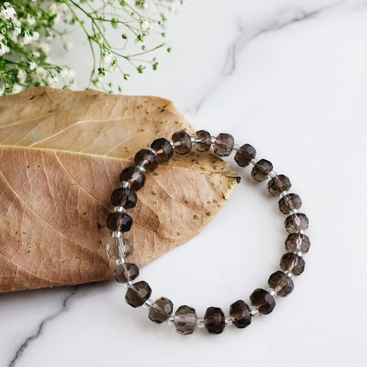 Smoky Quartz Beads Bracelet