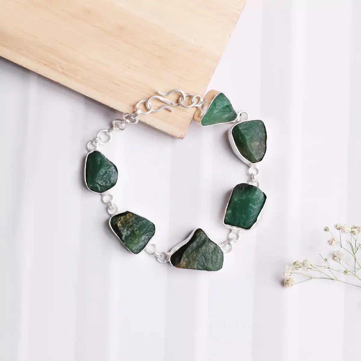 Green Jade Raw Bracelet