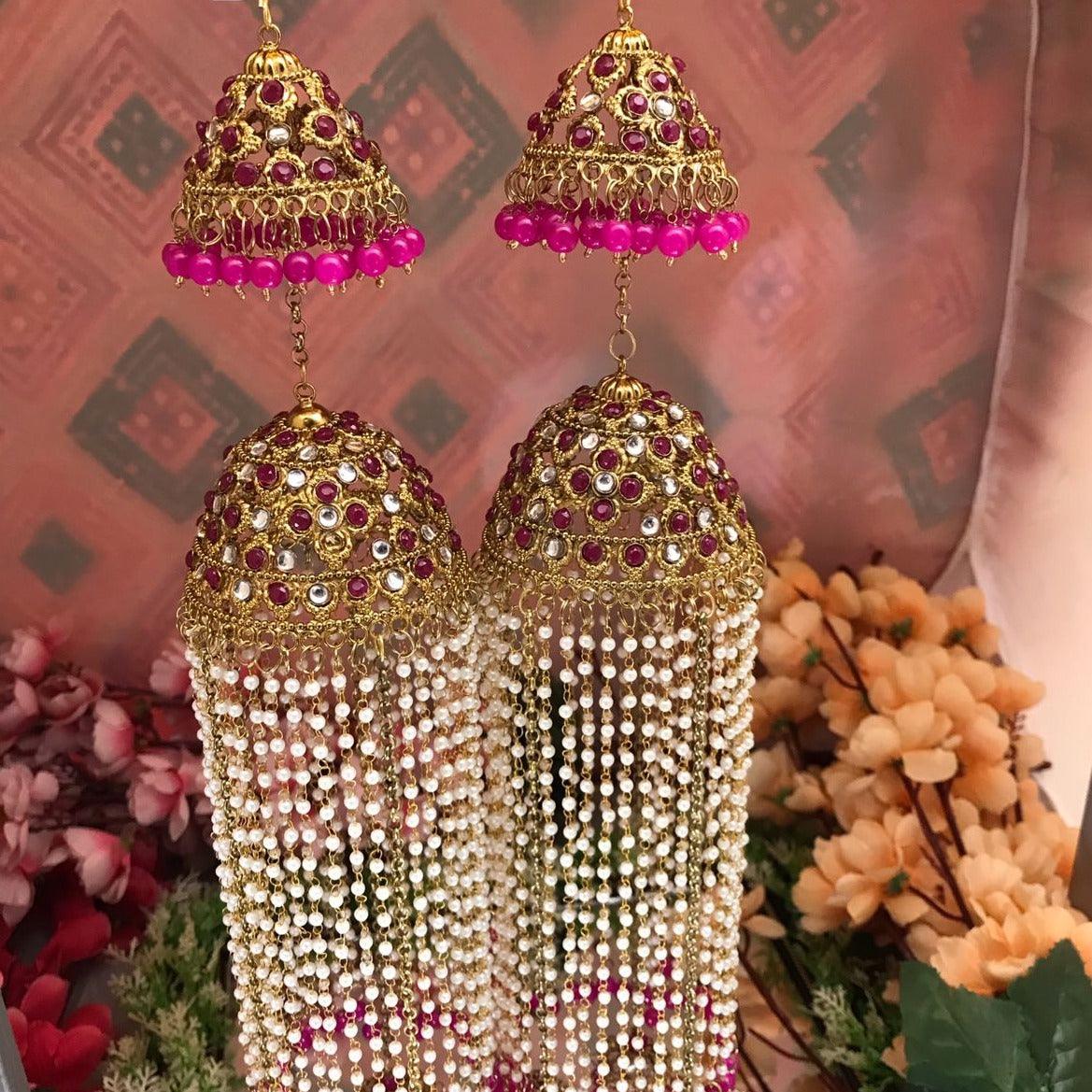 Magenta Dark Pink Bridal Kaleeras Wedding Bangle Charms Bridal Punjabi Kalira For Indian Wedding - JAI HO INDIA
