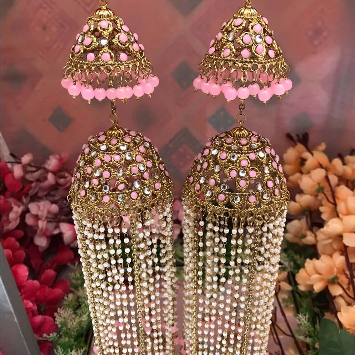 Baby Pink Bridal Kaleeras Wedding Bangle Charms Bridal Punjabi Kalira For Indian Wedding - JAI HO INDIA
