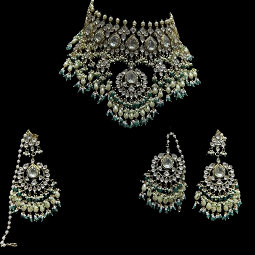 Green Kundan Jewlery Set