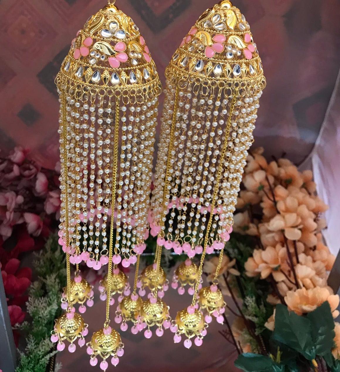 Pink Bridal Kaleeras Wedding Bangle Charms Bridal Punjabi Kalira For Indian Wedding - JAI HO INDIA