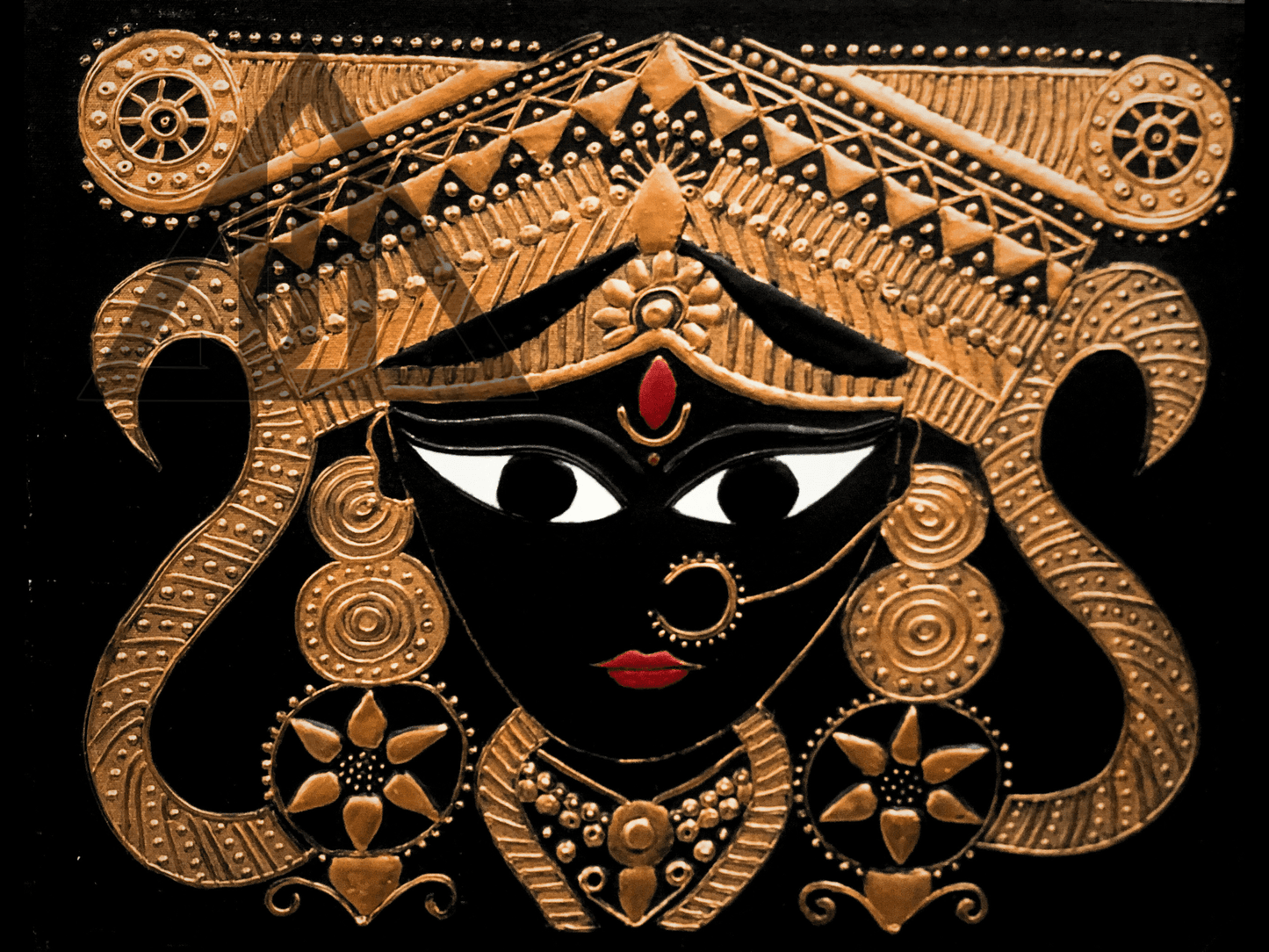 Goddess Kali Maa Framed 3D Acrylic Original Painting By Apoorva Wadhawan - JAI HO INDIA