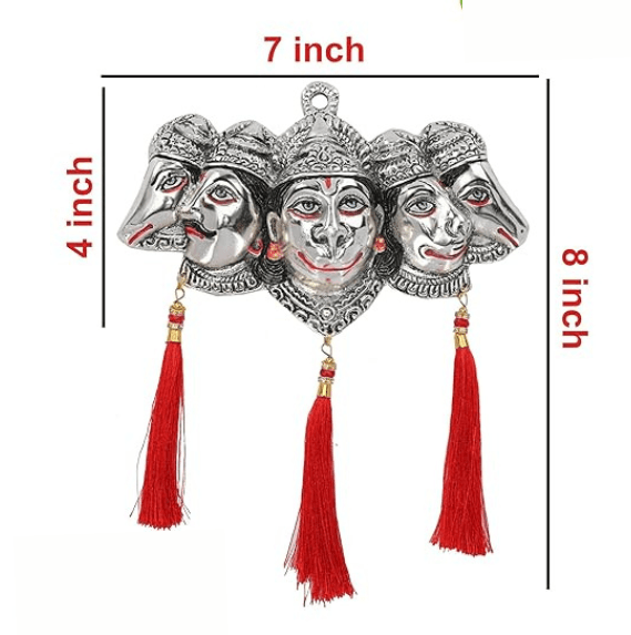 Panchmukhi Hanuman Idol Wall Hanging Five Face Hanuman Statue For Front Door - JAI HO INDIA