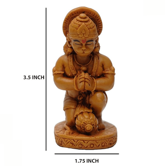 Lord Hanuman Idol For Car Dashboard In Resin 3.5 inches Hanuman Statue - JAI HO INDIA