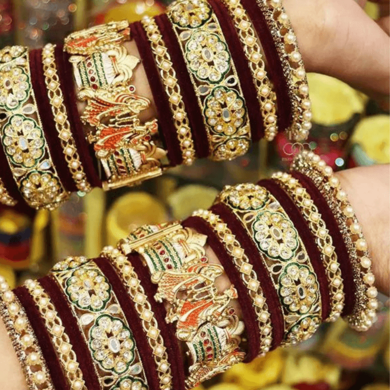 Royal Punjabi Bridal Choodas Wedding Bangles Set – JAI HO INDIA