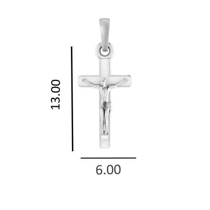 Jesus Christ Cross Pendant In Sterling Silver - JAI HO INDIA