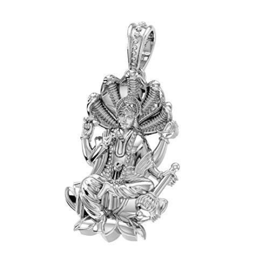 Lord Vishnu Sterling Silver Pendant - JAI HO INDIA