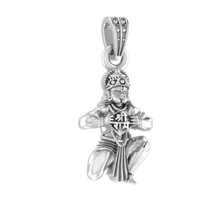 Lord Hanuman Open Chest Sterling Silver Pendant - JAI HO INDIA