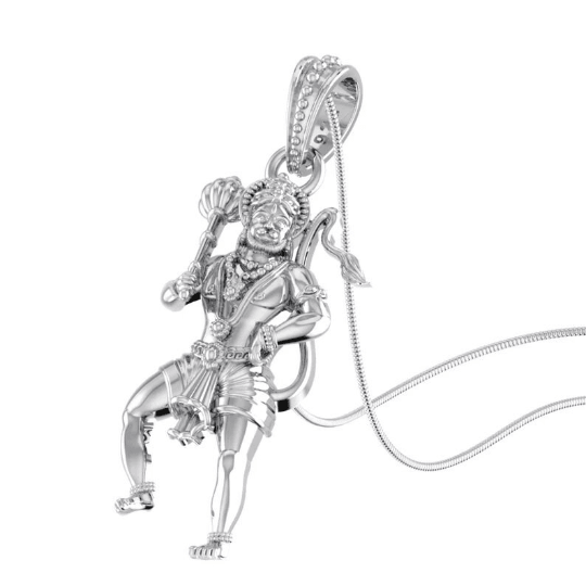 Bahubali Hanuman Sterling Silver Pendant - JAI HO INDIA