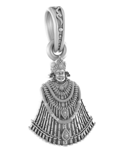 Baba Khatu Shyam Sterling Silver Pendant - JAI HO INDIA