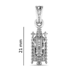 Lord Tirupati Balaji Sterling Silver Pendant - JAI HO INDIA