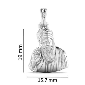 Guru Nanak Dev Ji Blessing Sterling Silver Pendant - JAI HO INDIA