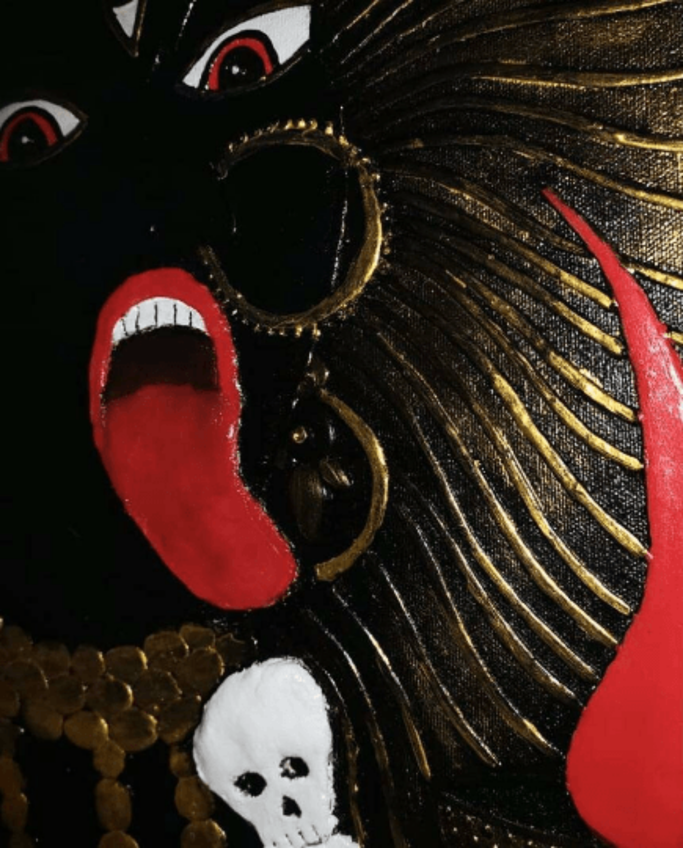 Goddess Kali Maa 3D Acrylic Original Painting By Apoorva Wadhawan - JAI HO INDIA