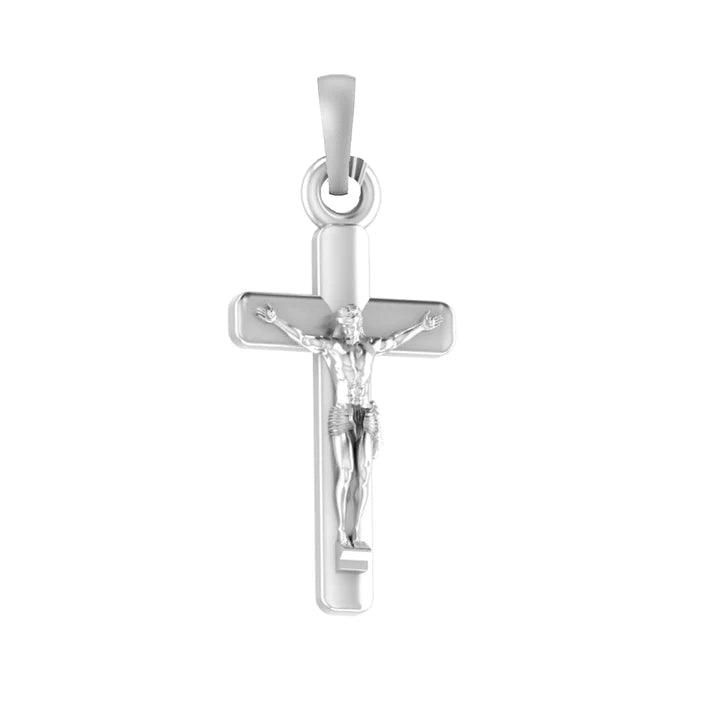 Jesus Christ Cross Pendant In Sterling Silver - JAI HO INDIA