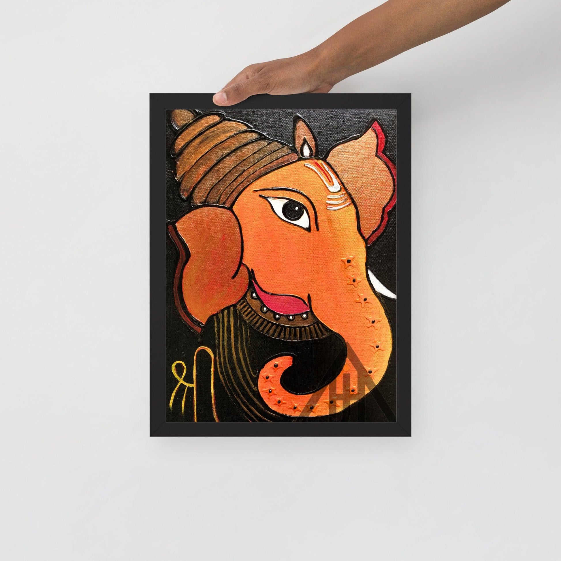 Lord Ganesha Framed 3D Acrylic Original Painting By Poonam Wadhawan - JAI HO INDIA