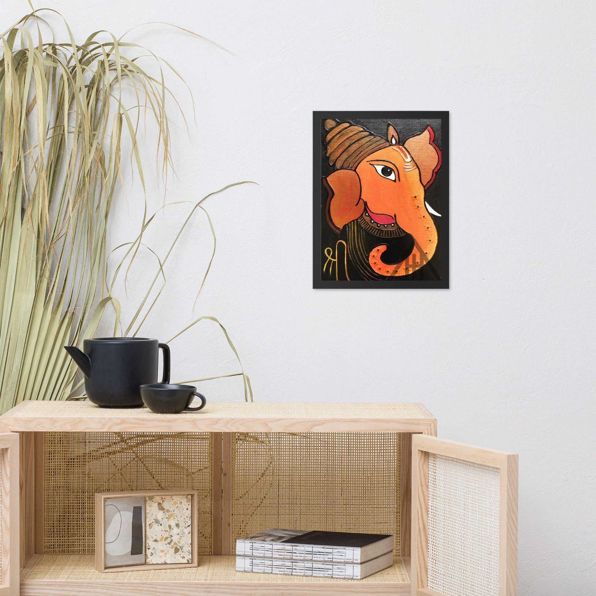 Lord Ganesha Framed 3D Acrylic Original Painting By Poonam Wadhawan - JAI HO INDIA