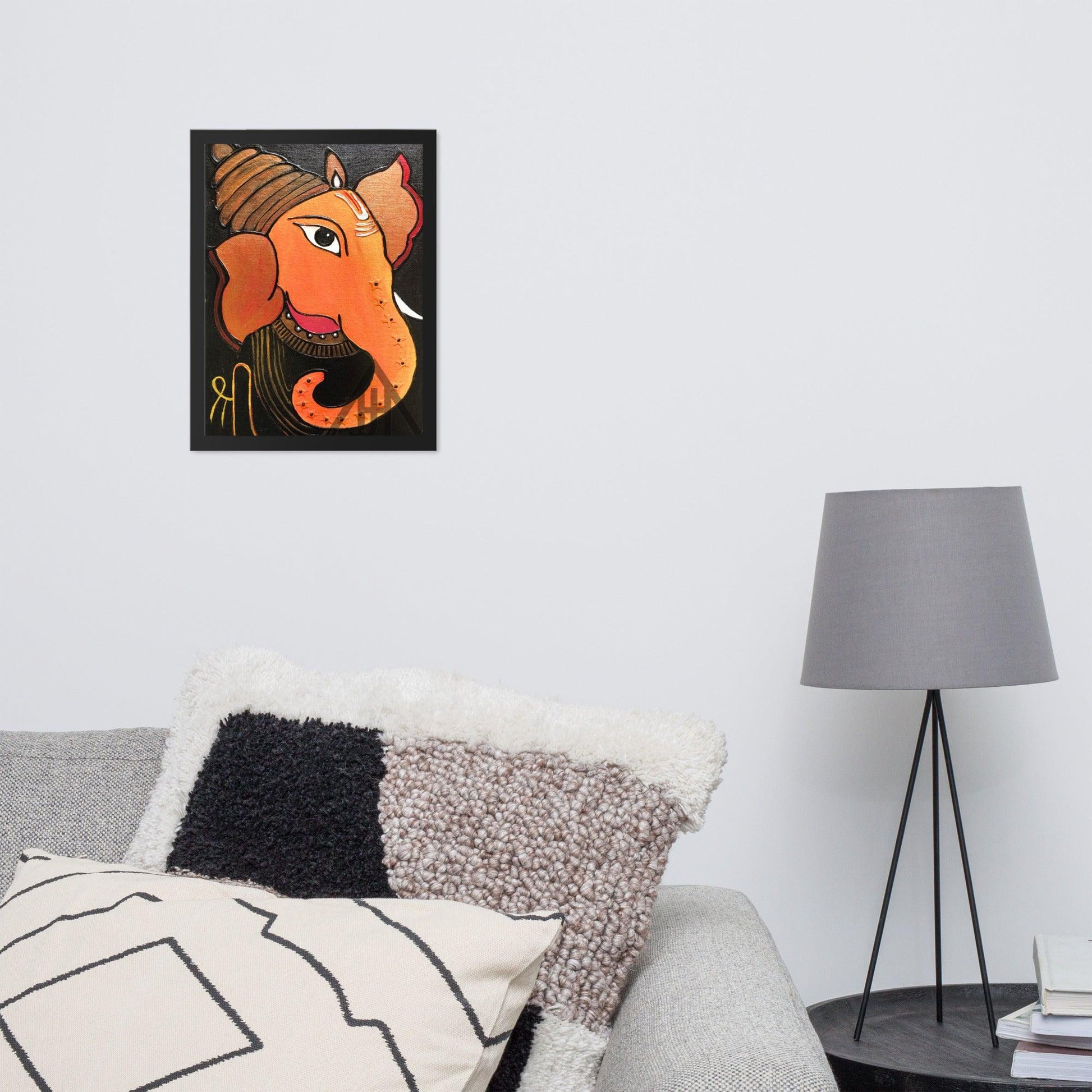 Lord Ganesha Framed 3D Acrylic Original Painting By Poonam Wadhawan - JAI HO INDIA