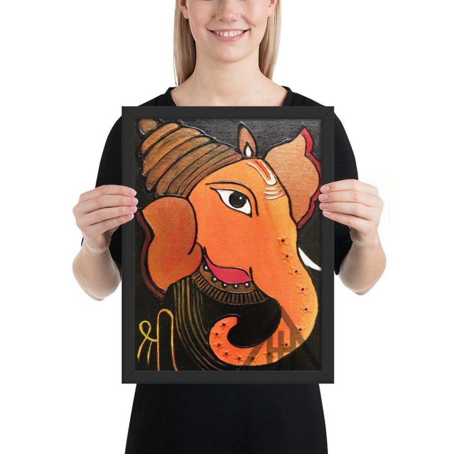 Lord Ganesha Framed 3D Acrylic Original Painting By Poonam Wadhawan - JAI HO INDIA