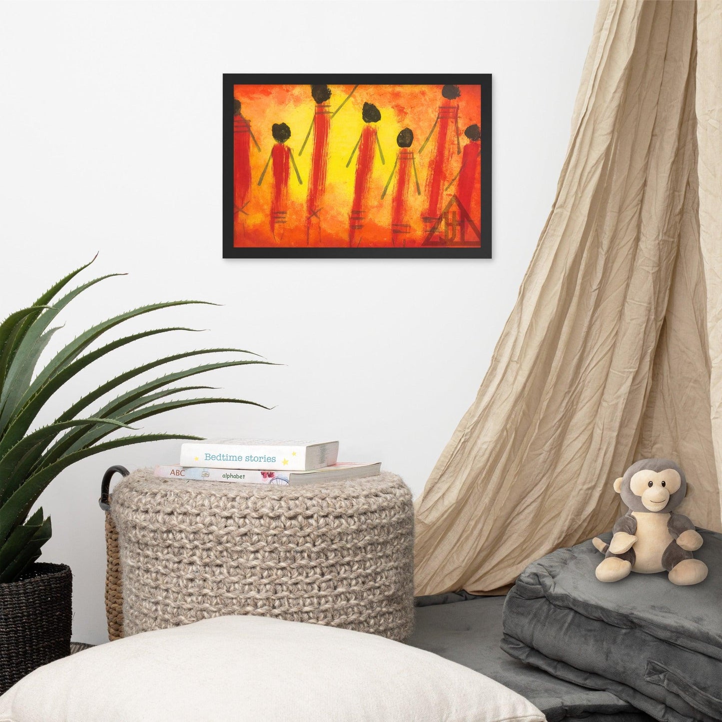 Tribal Fusion Abstract Indian Painting Print 12"x18" - JAI HO INDIA