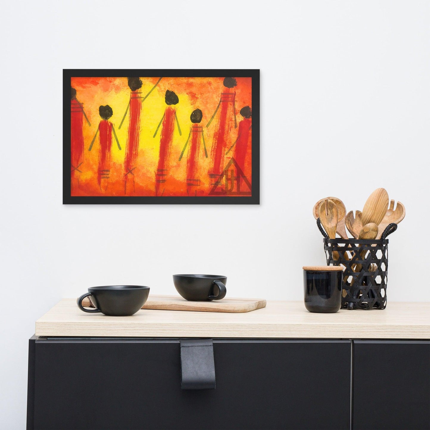 Tribal Fusion Abstract Indian Painting Print 12"x18" - JAI HO INDIA