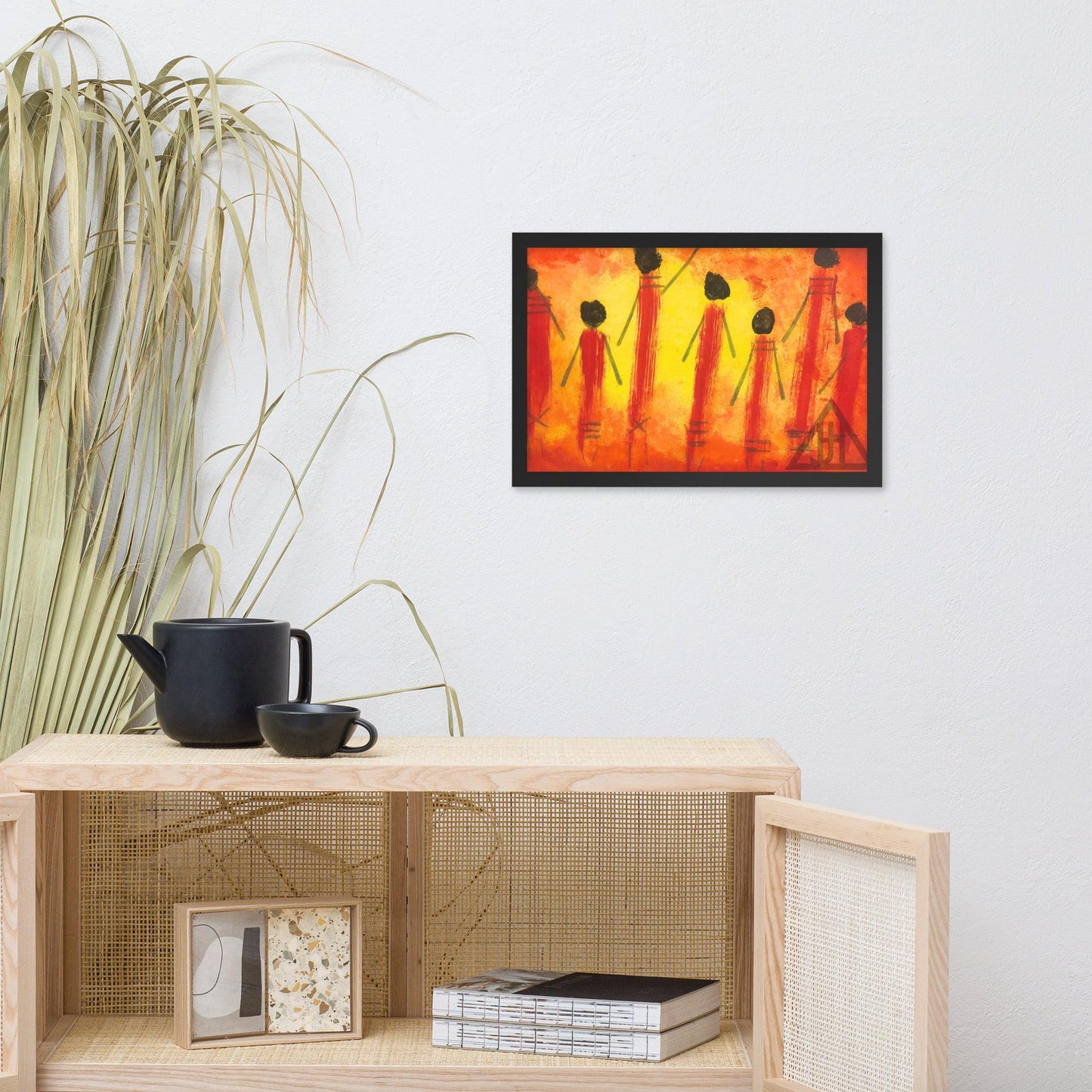 Tribal Fusion Abstract Indian Painting Print 12"x18" - JAI HO INDIA