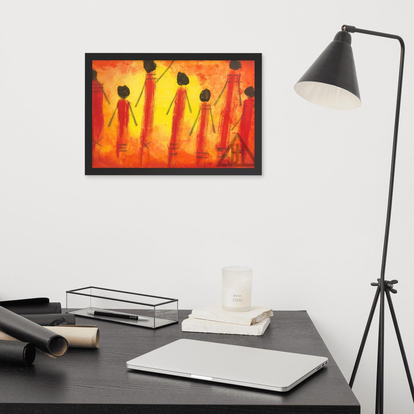 Tribal Fusion Abstract Indian Painting Print 12"x18" - JAI HO INDIA