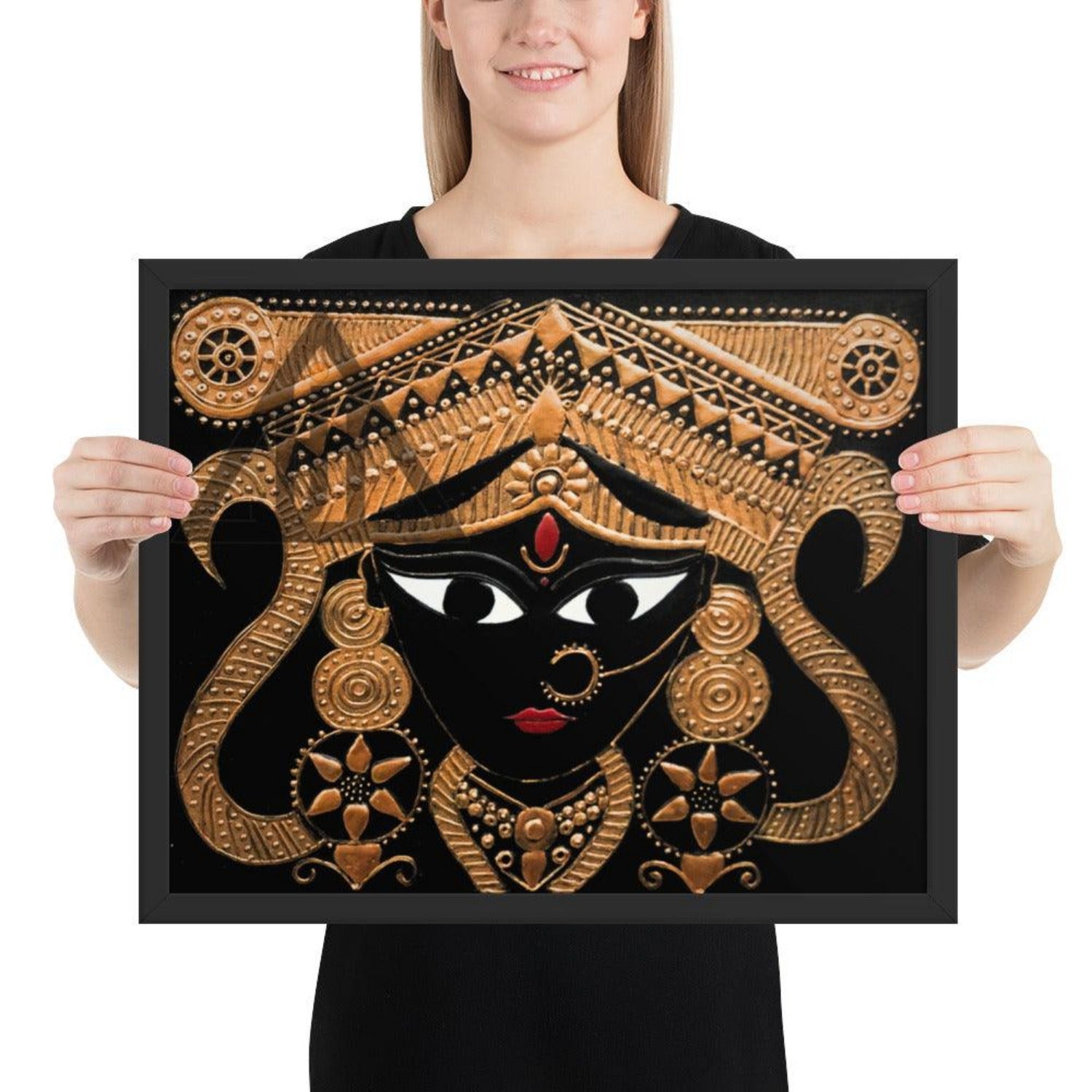 Goddess Kali Maa Framed 3D Acrylic Original Painting By Apoorva Wadhawan - JAI HO INDIA