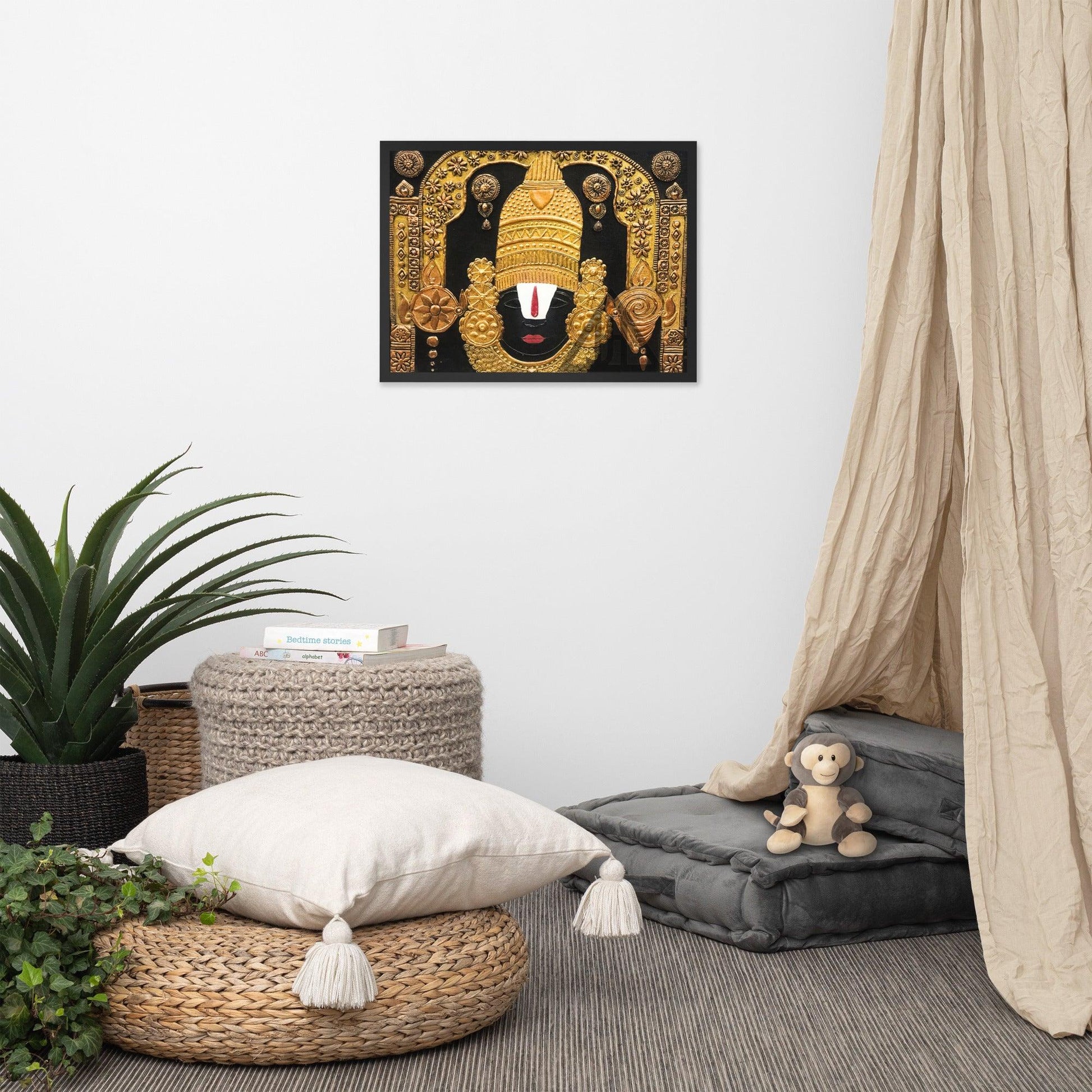 Venketeshwara Tirupati Balaji Cone Art 3D Painting 16" x20" 1.2Kgs by Apoorva Wadhawan - JAI HO INDIA