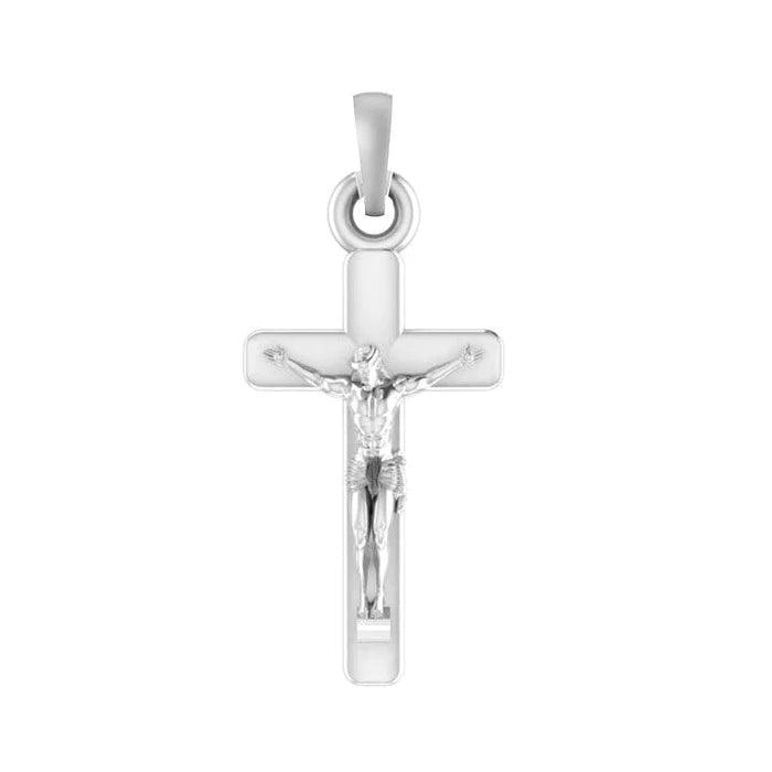 Jesus Christ Cross Pendant In Sterling Silver - JAI HO INDIA