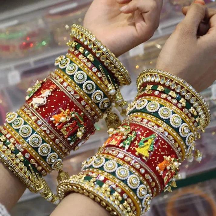Exclusive Royal Bridal Chooda Wedding Bangles Set Punjabi Wedding Chuda Set For Indian Wedding - JAI HO INDIA