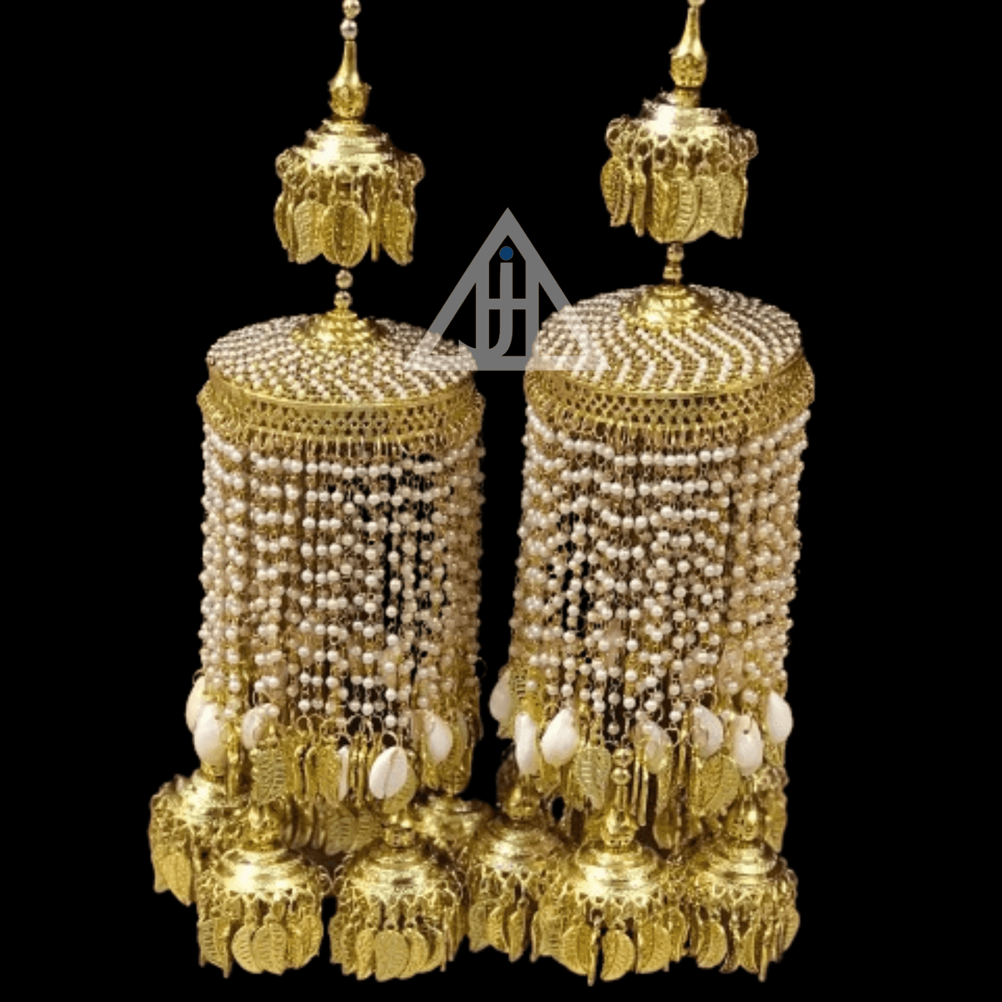 Golden Kaleera With Shells- JAI HO INDIA