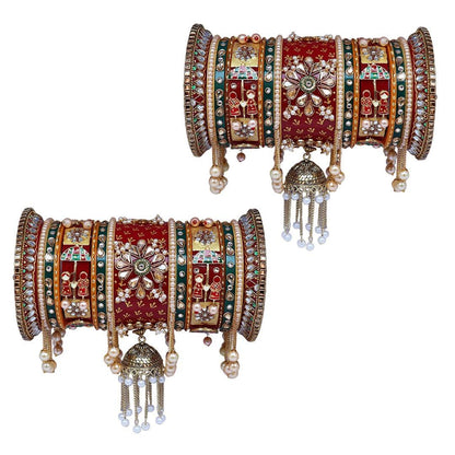 Royal Bridal Kada Chooda With Charms Wedding Bangles Set Punjabi Wedding Chuda Set For Indian Wedding - JAI HO INDIA