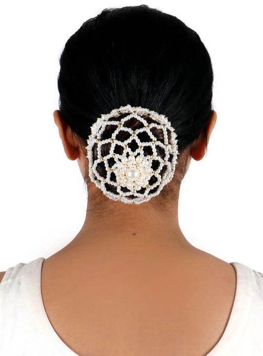 Traditional Indian Pearl Hair Bun