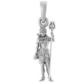 Lord Shiva Standing Sterling Silver Pendant - JAI HO INDIA