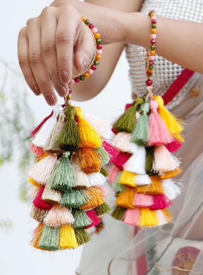 Colorful Tassel Kaleera For Haldi Mehendi Ceremony