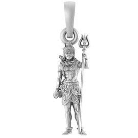 Lord Shiva Standing Sterling Silver Pendant - JAI HO INDIA