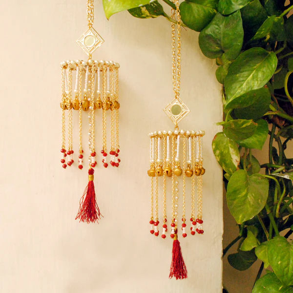 Traditional Ghungroo Bells Red Bridal Kaleera